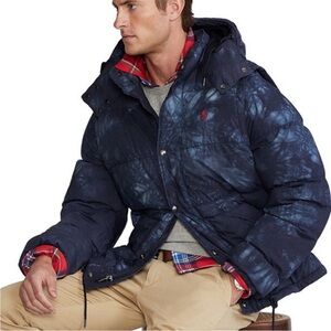 NWT Polo Ralph Lauren Men's Camo NON-Convertible Tie-Dye Goose DOWN Jacket XLB
